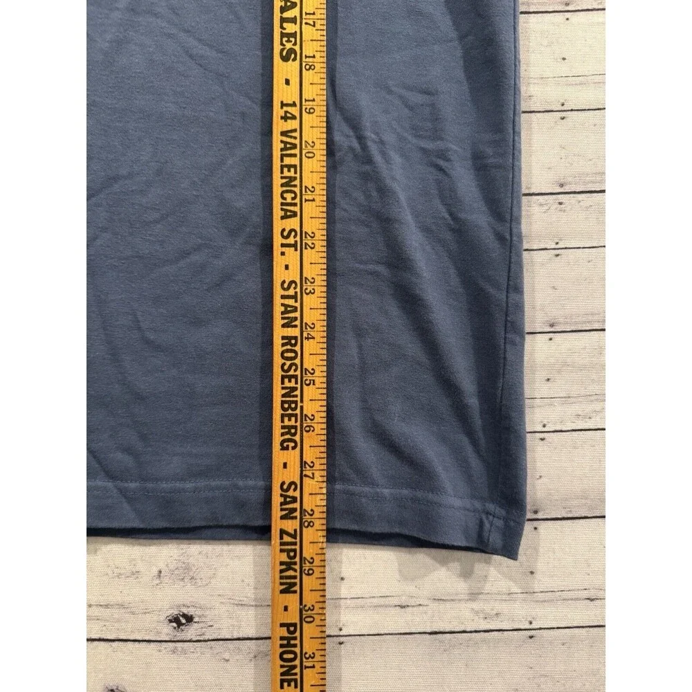 OVO Octobers Very Own Mens Pocket T Shirt Sz M Blue Fade Stitch Print Drake